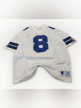 Vintage Dallas Cowboys Jersey Champion Aikman #8 Size 48 White Home NFL Texas